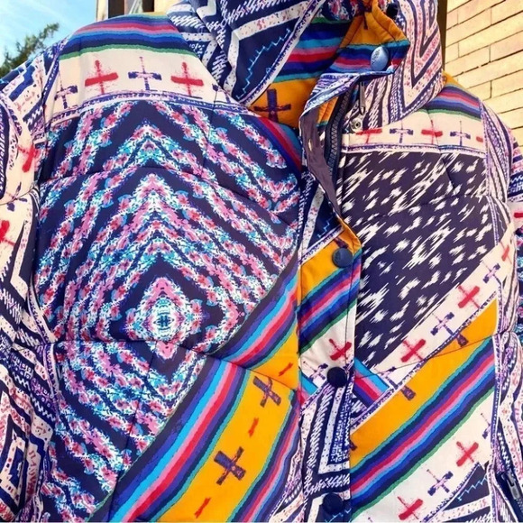 NWT Free People Powerhouse Puffer Jacket Coat Winter Ski Printed - Picture 8 of 15